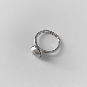 Authentic Pandora Pearl Silver Ring